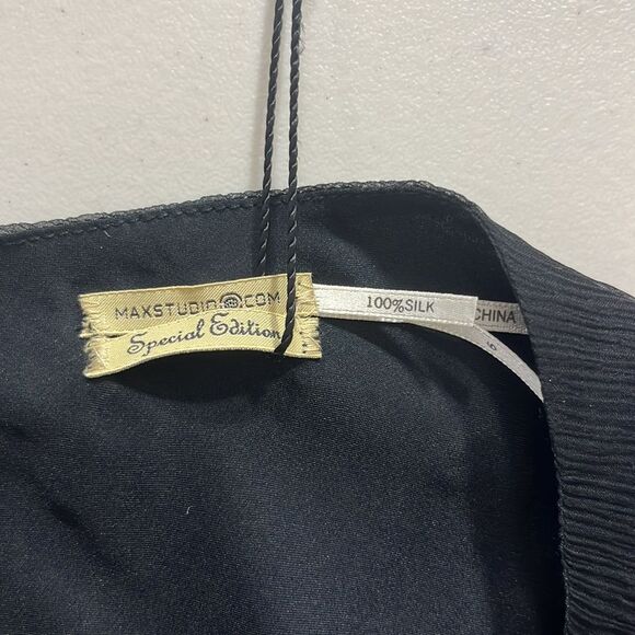 Max Studio Special Edition Silk Black Cocktail Dress NWT Size 6 - Picture 12 of 14